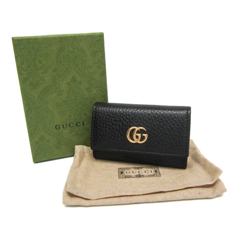 Gucci GG Marmont Women,Men Leather Key Case Black 176-021425 - Picture 9 of 9